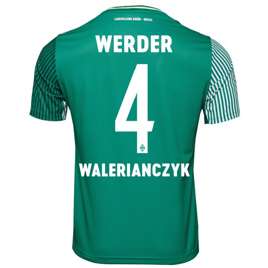 Niño Fútbol Camiseta Dennis Walerianczyk #4 Verde 1ª Equipación 2023/24