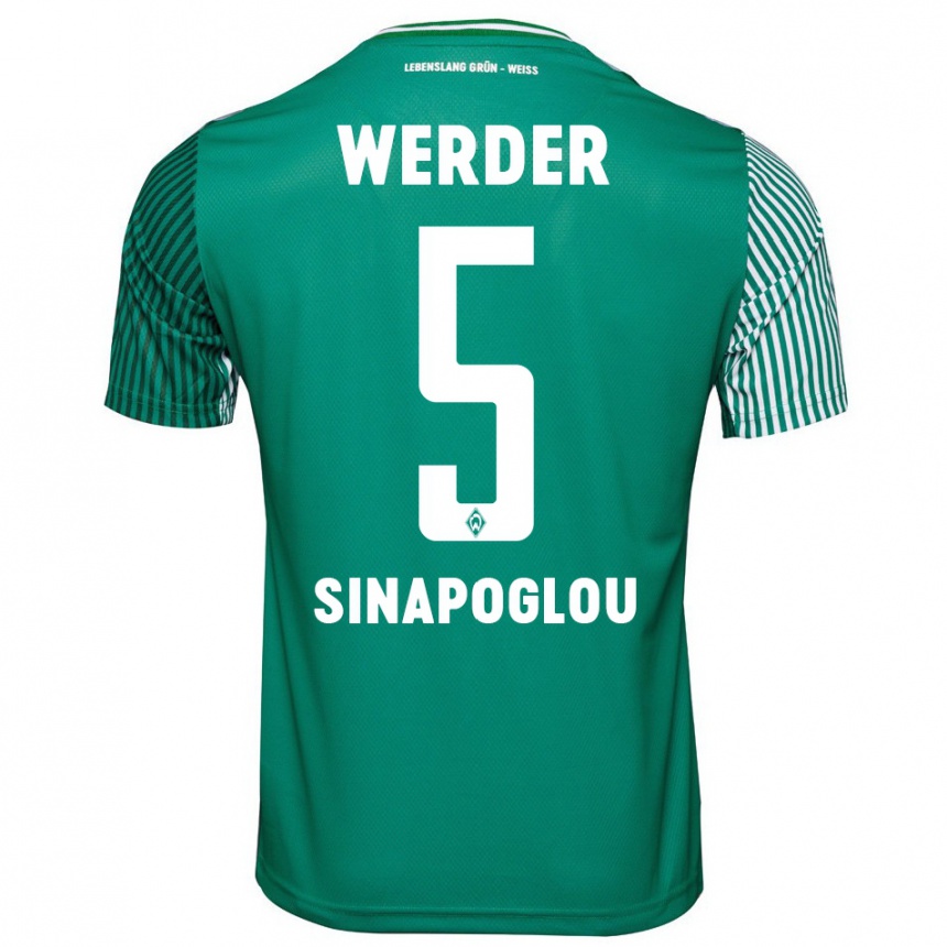 Niño Fútbol Camiseta Oguzcan Sinapoglou #5 Verde 1ª Equipación 2023/24