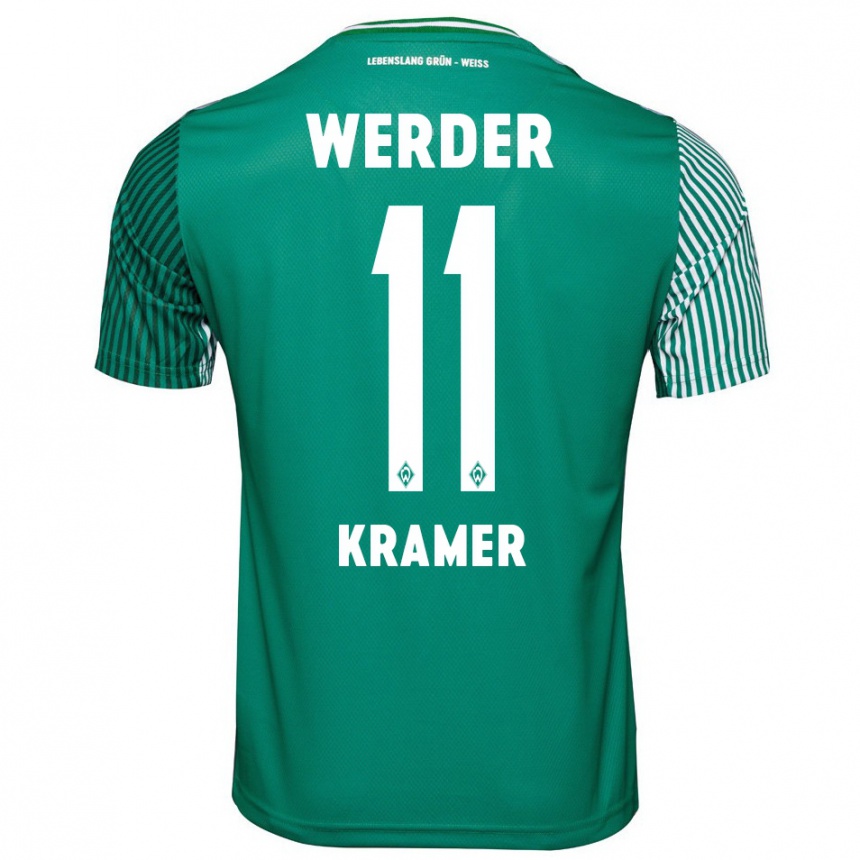 Niño Fútbol Camiseta Levi-Marinus Kramer #11 Verde 1ª Equipación 2023/24