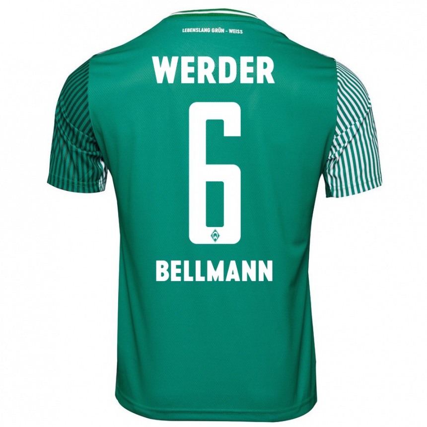 Niño Fútbol Camiseta Paul Bellmann #6 Verde 1ª Equipación 2023/24