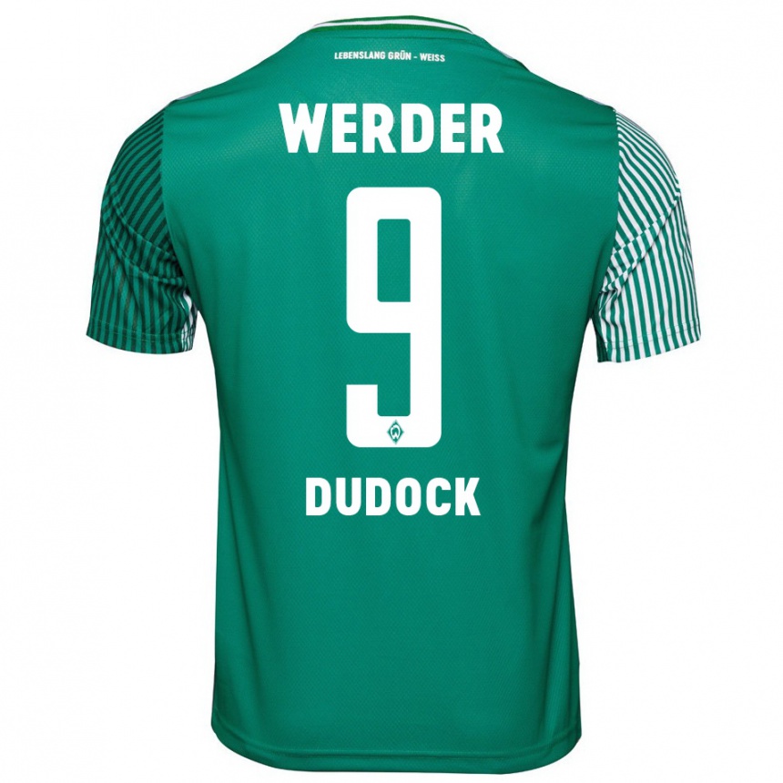 Niño Fútbol Camiseta Joshua Dudock #9 Verde 1ª Equipación 2023/24