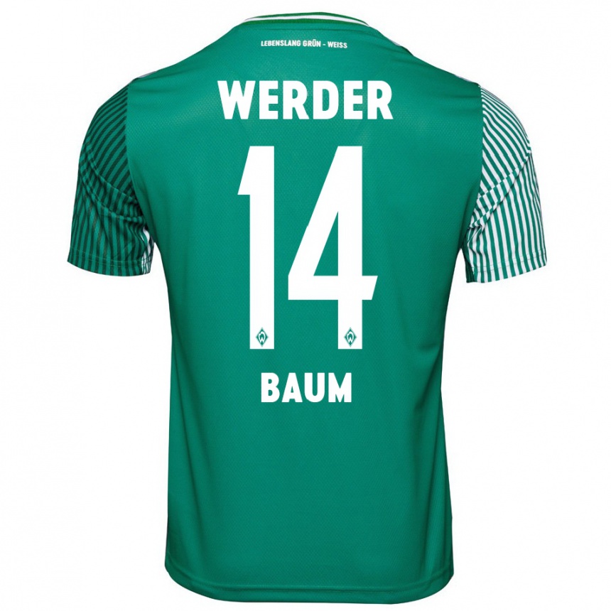 Niño Fútbol Camiseta Lennart Baum #14 Verde 1ª Equipación 2023/24