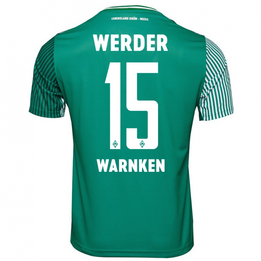 Niño Fútbol Camiseta Jannes Warnken #15 Verde 1ª Equipación 2023/24