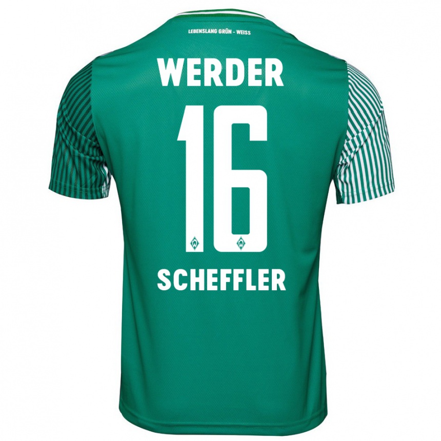 Niño Fútbol Camiseta Ian Scheffler #16 Verde 1ª Equipación 2023/24