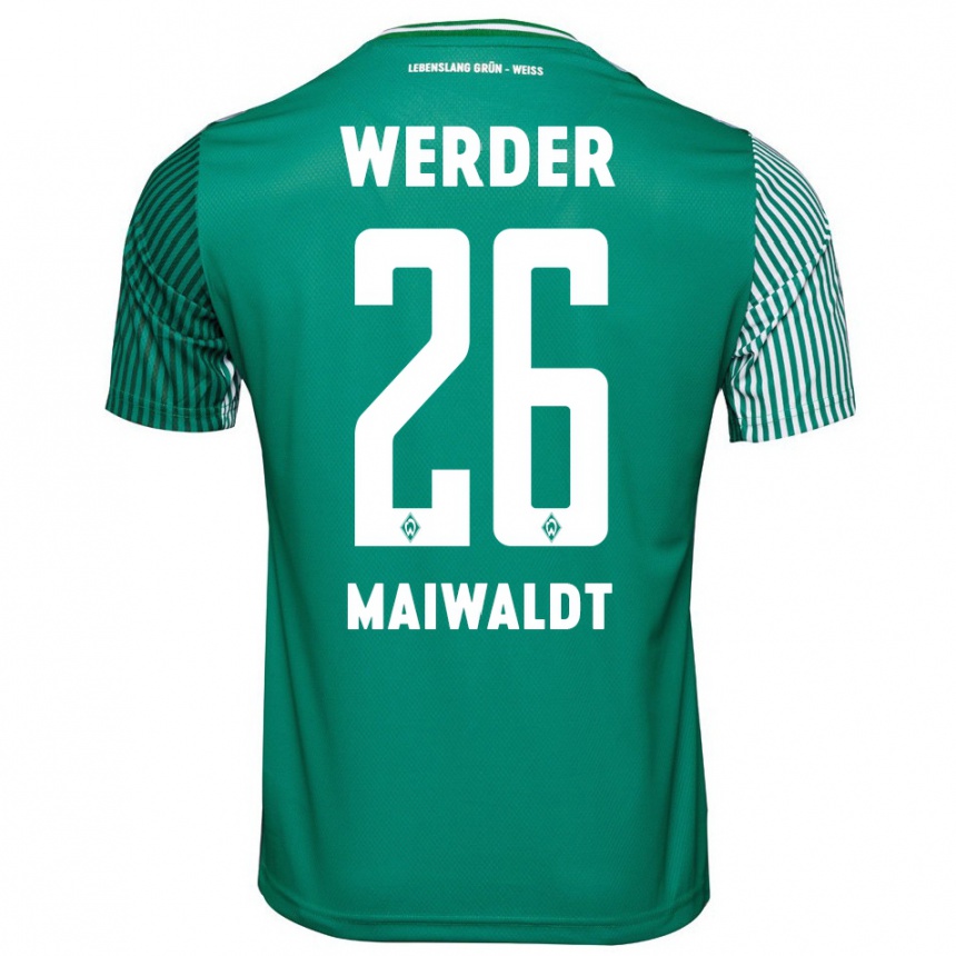 Niño Fútbol Camiseta Julius Maiwaldt #26 Verde 1ª Equipación 2023/24