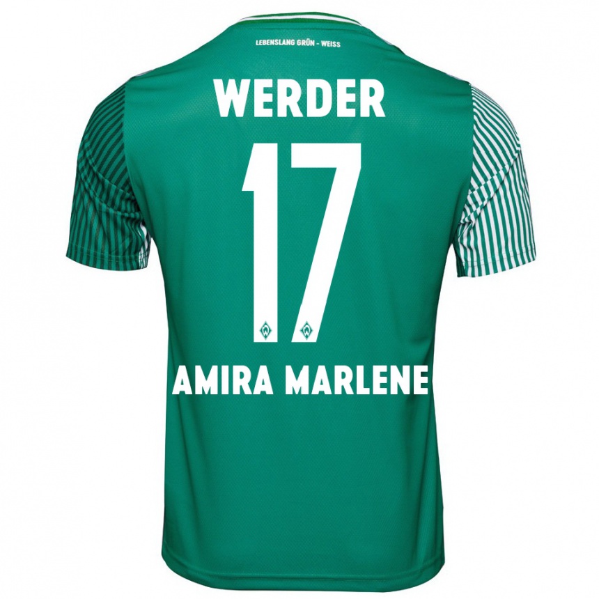 Niño Fútbol Camiseta Amira Marlene Dahl #17 Verde 1ª Equipación 2023/24