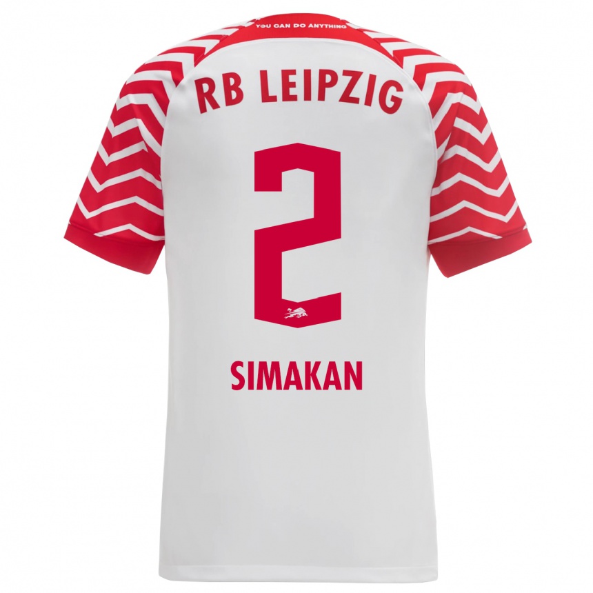 Niño Fútbol Camiseta Mohamed Simakan #2 Blanco 1ª Equipación 2023/24