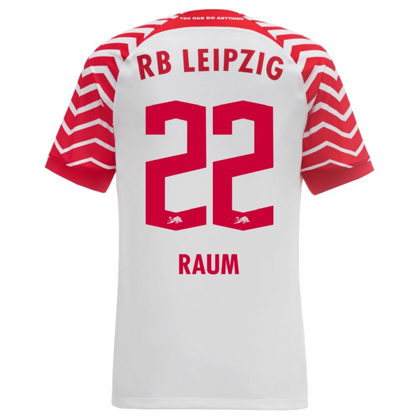 Niño Fútbol Camiseta David Raum #22 Blanco 1ª Equipación 2023/24