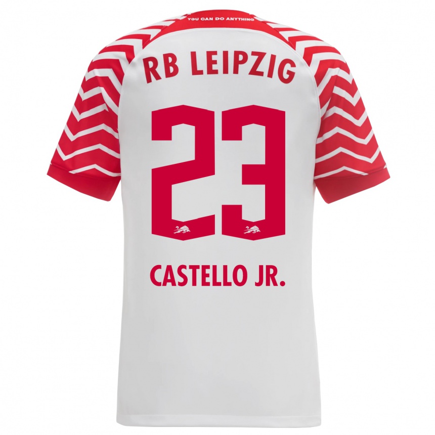 Niño Fútbol Camiseta Castello Lukeba #23 Blanco 1ª Equipación 2023/24