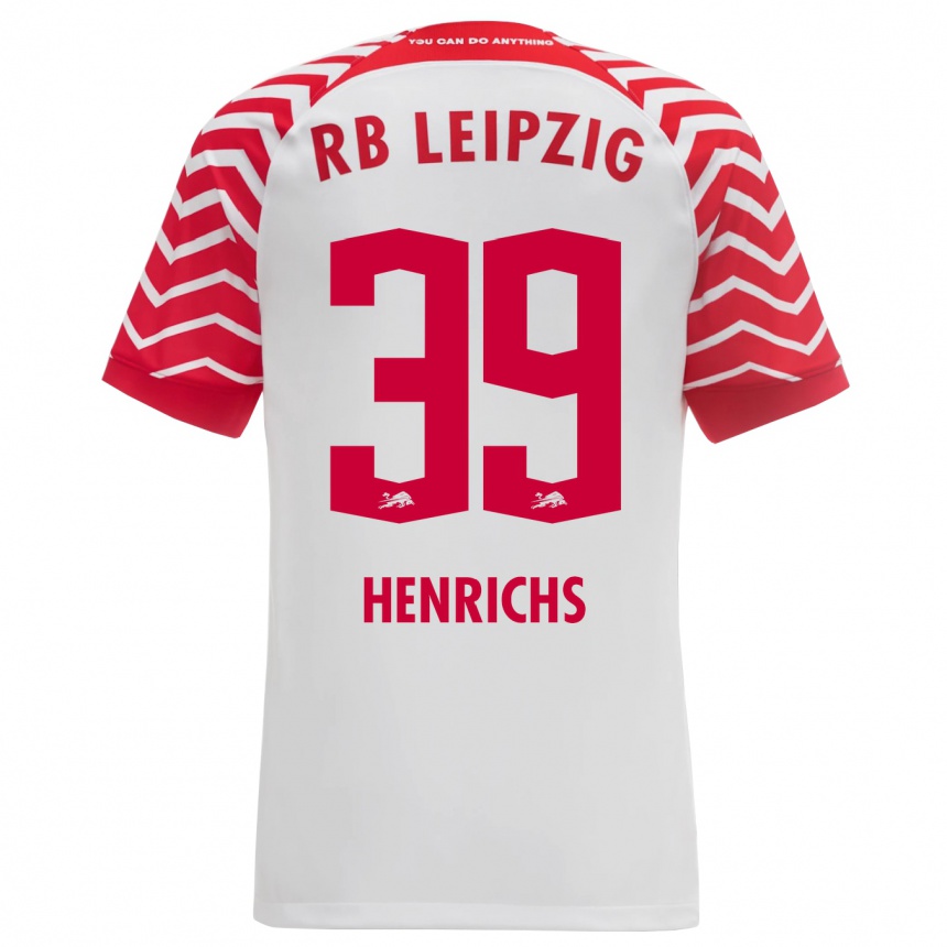 Niño Fútbol Camiseta Benjamin Henrichs #39 Blanco 1ª Equipación 2023/24