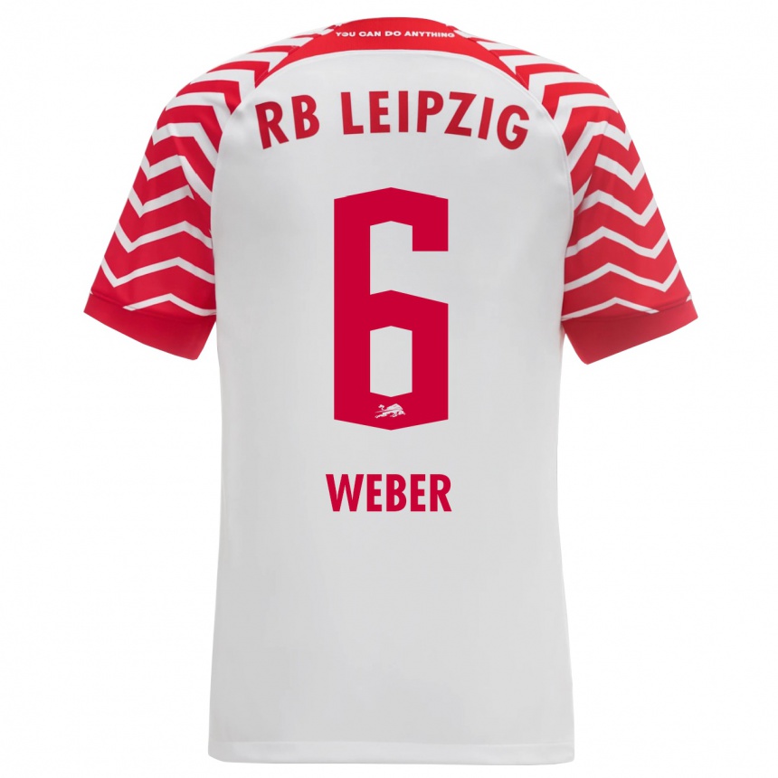 Niño Fútbol Camiseta Samuel Weber #6 Blanco 1ª Equipación 2023/24