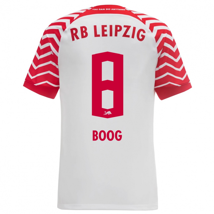 Niño Fútbol Camiseta Miguel Boog #8 Blanco 1ª Equipación 2023/24