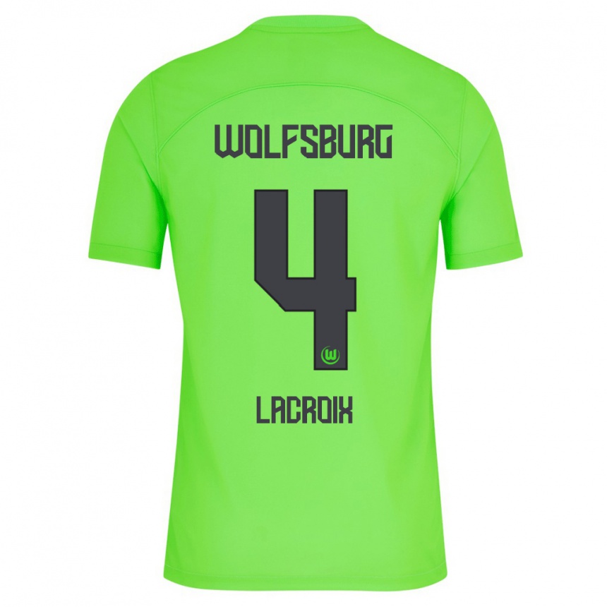 Niño Fútbol Camiseta Maxence Lacroix #4 Verde 1ª Equipación 2023/24