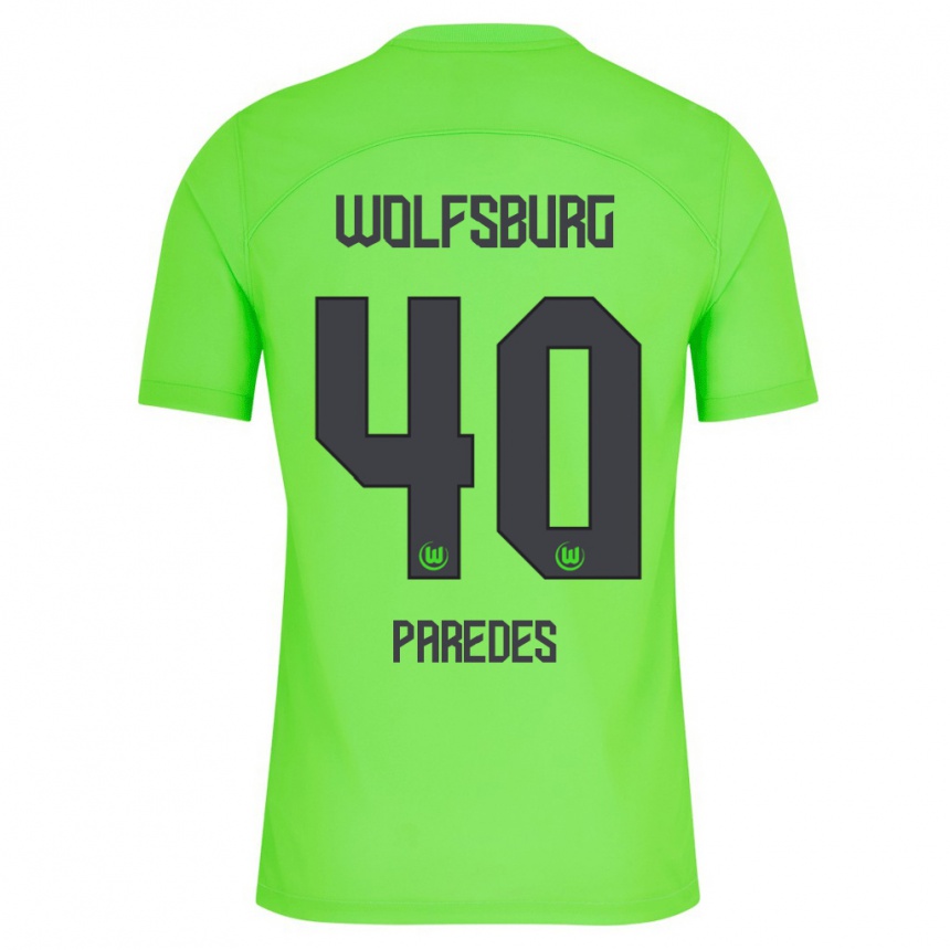 Niño Fútbol Camiseta Kevin Paredes #40 Verde 1ª Equipación 2023/24