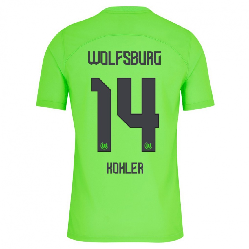 Niño Fútbol Camiseta Leonard Köhler #14 Verde 1ª Equipación 2023/24