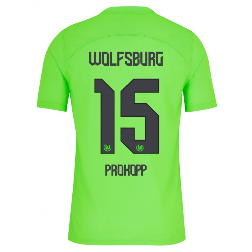 Niño Fútbol Camiseta Oskar Prokopp #15 Verde 1ª Equipación 2023/24