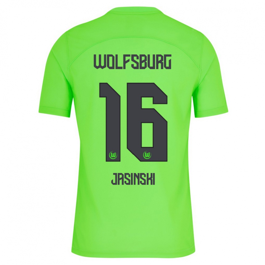 Niño Fútbol Camiseta Mateusz Jasinski #16 Verde 1ª Equipación 2023/24