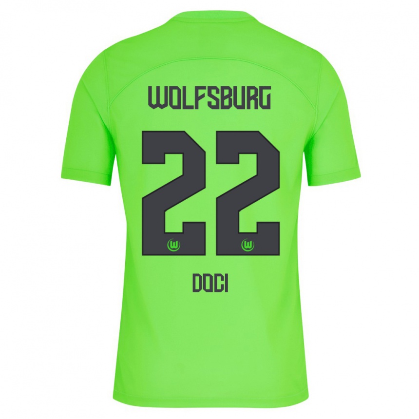 Niño Fútbol Camiseta Adrian Doci #22 Verde 1ª Equipación 2023/24