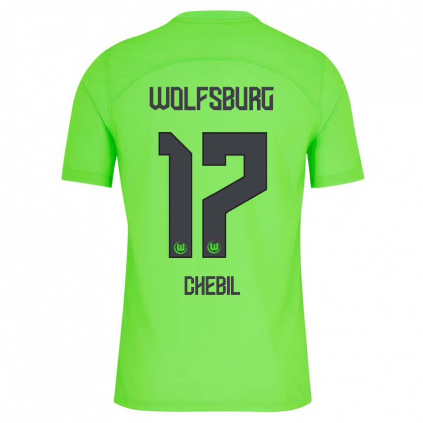 Niño Fútbol Camiseta Yasin Chebil #17 Verde 1ª Equipación 2023/24