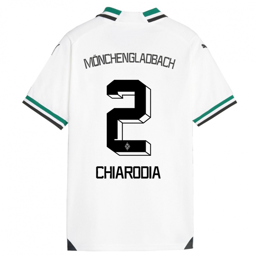 Niño Fútbol Camiseta Fabio Chiarodia #2 Blanco Verde 1ª Equipación 2023/24