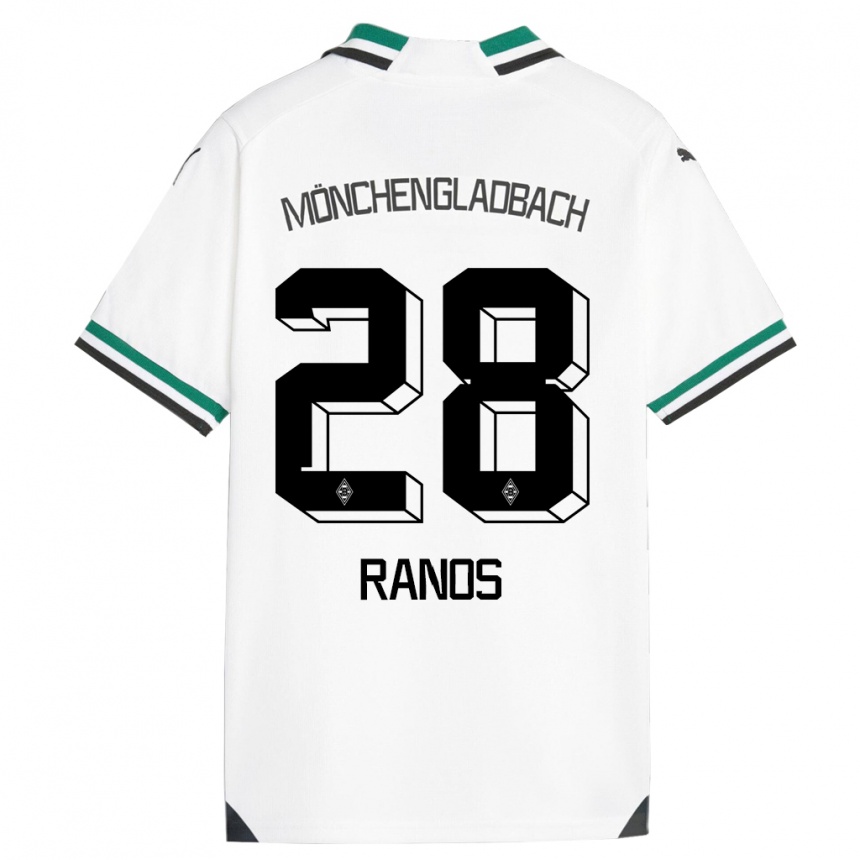 Niño Fútbol Camiseta Grant-Leon Ranos #28 Blanco Verde 1ª Equipación 2023/24