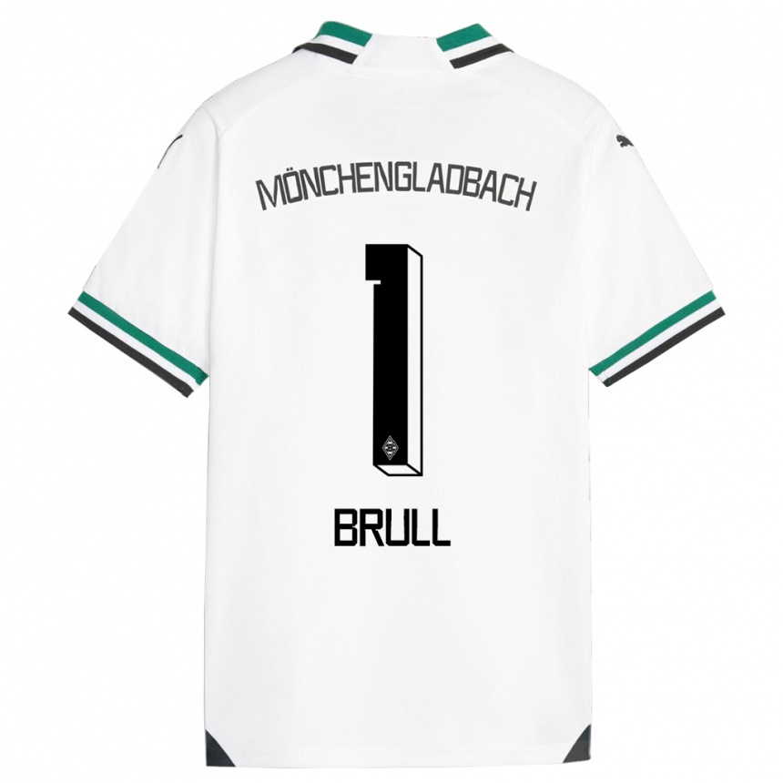 Niño Fútbol Camiseta Maximilian Brüll #1 Blanco Verde 1ª Equipación 2023/24