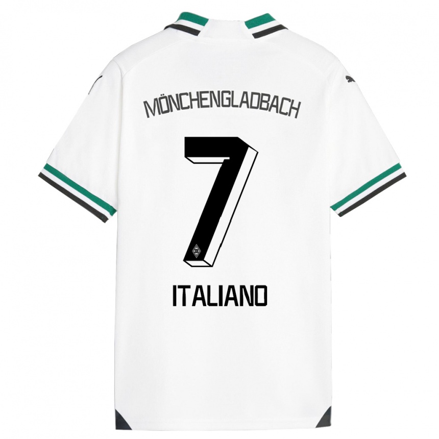 Niño Fútbol Camiseta Jacob Italiano #7 Blanco Verde 1ª Equipación 2023/24