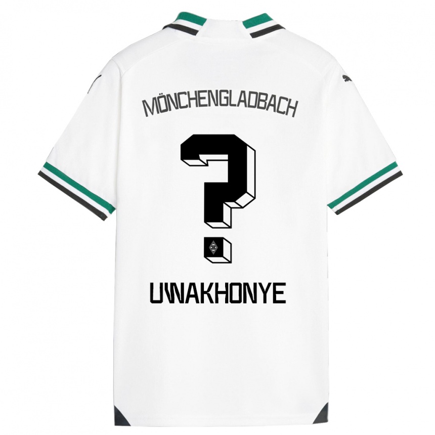 Niño Fútbol Camiseta Joshua Uwakhonye #0 Blanco Verde 1ª Equipación 2023/24