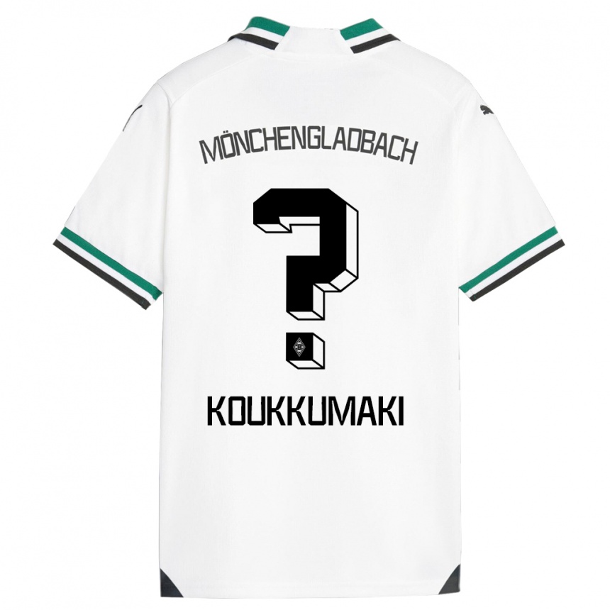 Niño Fútbol Camiseta Taavi Koukkumäki #0 Blanco Verde 1ª Equipación 2023/24