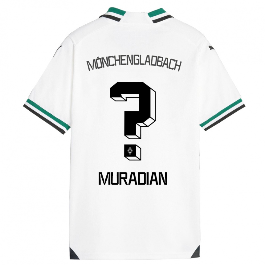 Niño Fútbol Camiseta Artem Muradian #0 Blanco Verde 1ª Equipación 2023/24