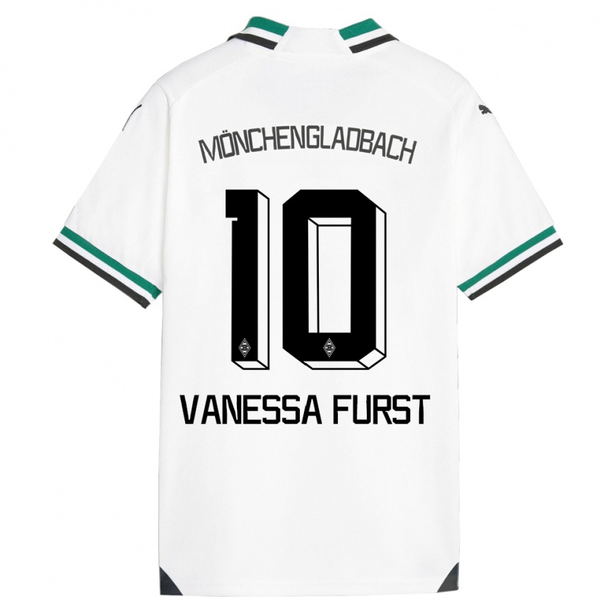 Niño Fútbol Camiseta Vanessa Fürst #10 Blanco Verde 1ª Equipación 2023/24