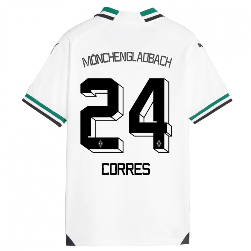 Niño Fútbol Camiseta Carolin Corres #24 Blanco Verde 1ª Equipación 2023/24