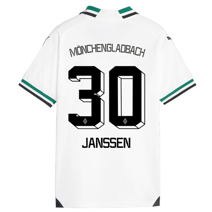 Niño Fútbol Camiseta Annalena Janssen #30 Blanco Verde 1ª Equipación 2023/24