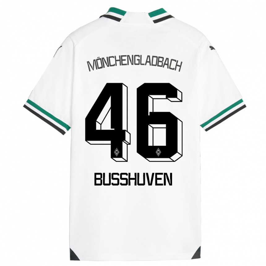 Niño Fútbol Camiseta Alina Busshuven #46 Blanco Verde 1ª Equipación 2023/24