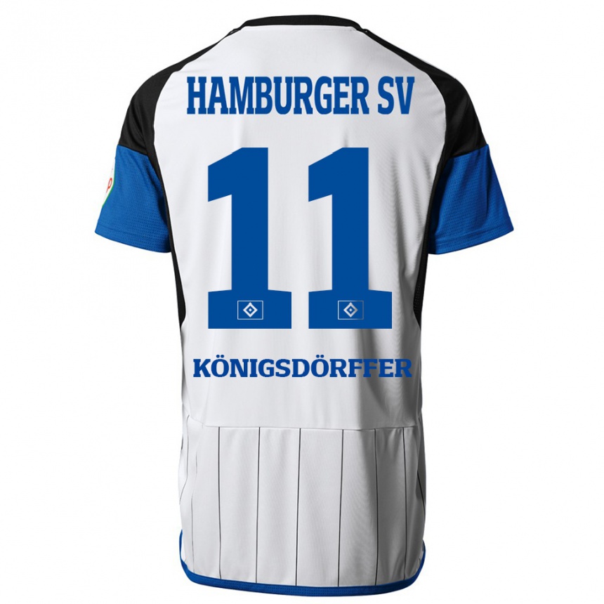 Niño Fútbol Camiseta Ransford Königsdörffer #11 Blanco 1ª Equipación 2023/24