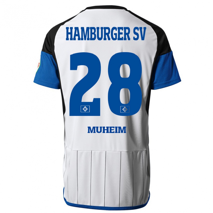 Niño Fútbol Camiseta Miro Muheim #28 Blanco 1ª Equipación 2023/24