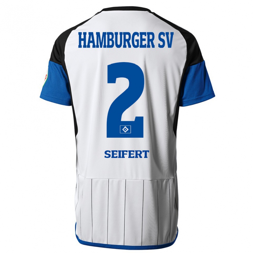 Niño Fútbol Camiseta Luis Seifert #2 Blanco 1ª Equipación 2023/24