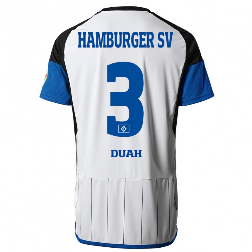 Niño Fútbol Camiseta Dennis Duah #3 Blanco 1ª Equipación 2023/24