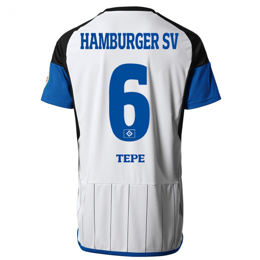 Niño Fútbol Camiseta Niklas Tepe #6 Blanco 1ª Equipación 2023/24