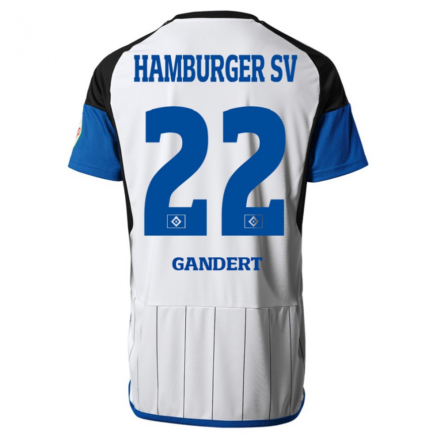 Niño Fútbol Camiseta Jeremy Gandert #22 Blanco 1ª Equipación 2023/24