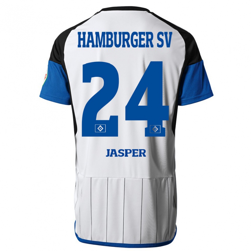 Niño Fútbol Camiseta Jan-Lukas Jasper #24 Blanco 1ª Equipación 2023/24