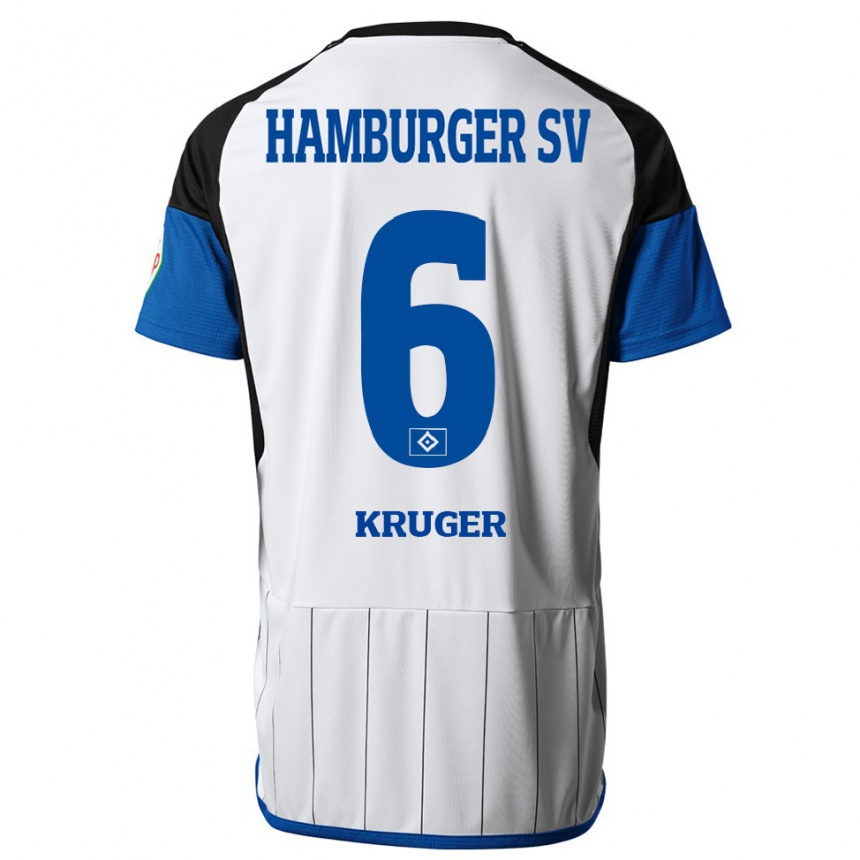 Niño Fútbol Camiseta Artur Krüger #6 Blanco 1ª Equipación 2023/24