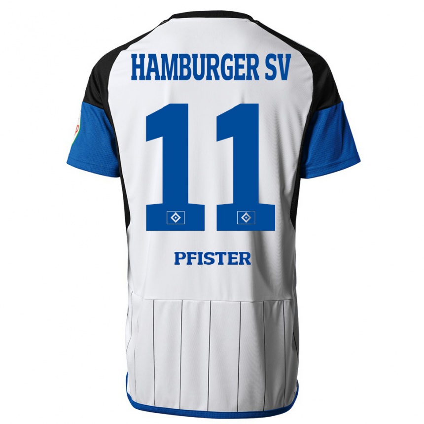 Niño Fútbol Camiseta Edward Pfister #11 Blanco 1ª Equipación 2023/24