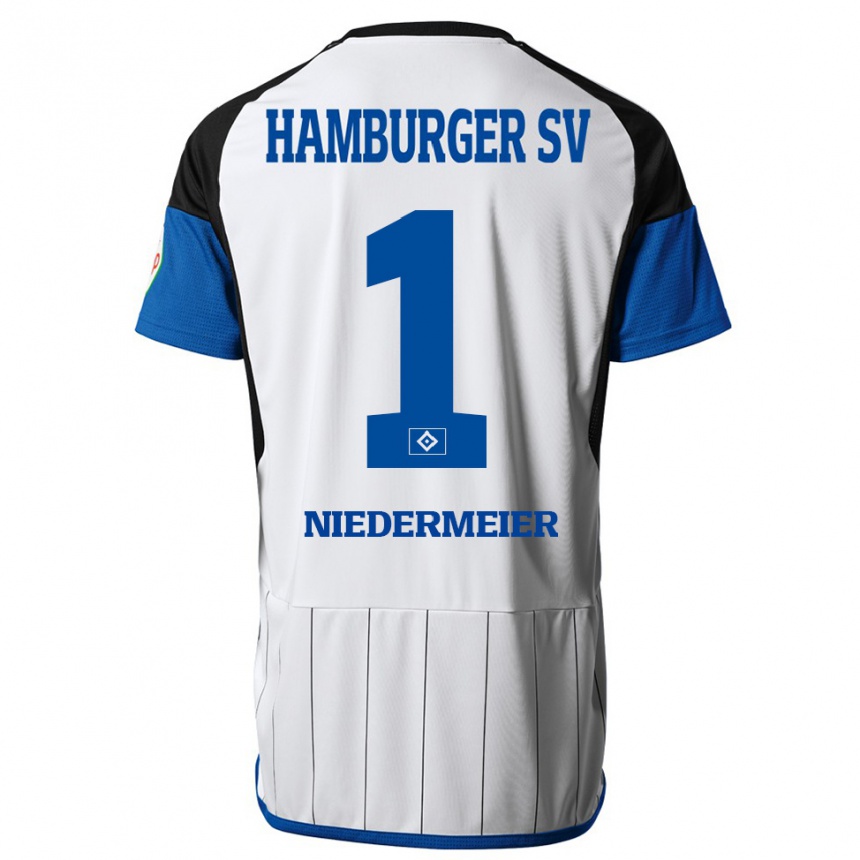 Niño Fútbol Camiseta Philipp Niedermeier #1 Blanco 1ª Equipación 2023/24