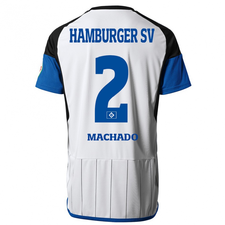 Niño Fútbol Camiseta Kilian Hölscher Machado #2 Blanco 1ª Equipación 2023/24
