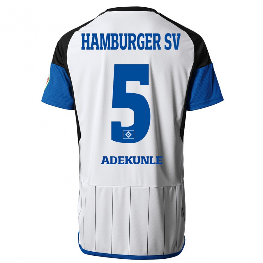 Niño Fútbol Camiseta Noah Adekunle #5 Blanco 1ª Equipación 2023/24