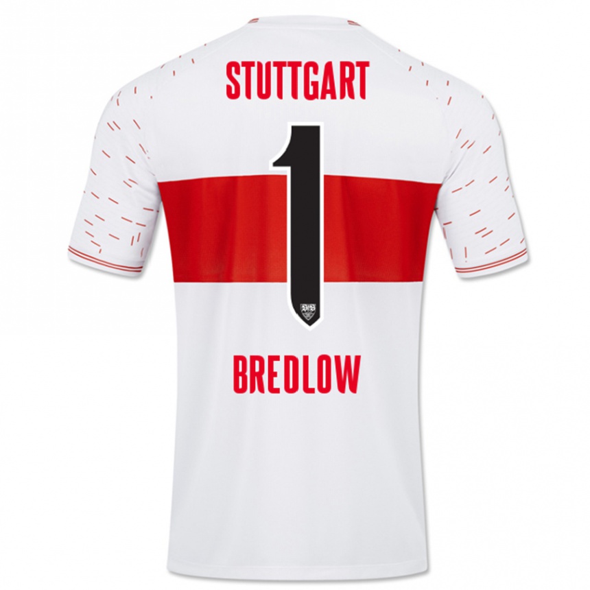 Niño Fútbol Camiseta Fabian Bredlow #1 Blanco 1ª Equipación 2023/24