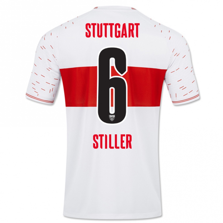 Niño Fútbol Camiseta Angelo Stiller #6 Blanco 1ª Equipación 2023/24