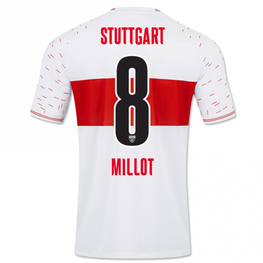 Niño Fútbol Camiseta Enzo Millot #8 Blanco 1ª Equipación 2023/24