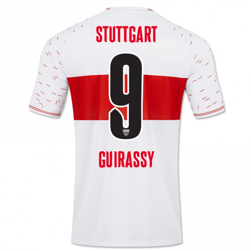 Niño Fútbol Camiseta Serhou Guirassy #9 Blanco 1ª Equipación 2023/24